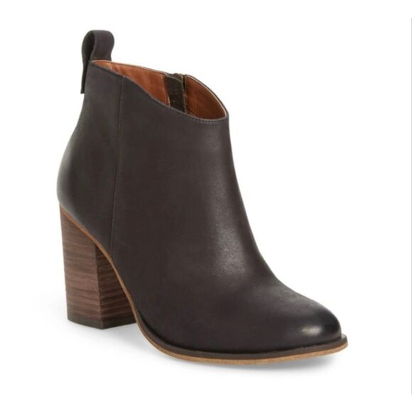 BP black leather booties size 8 - Picture 1 of 12